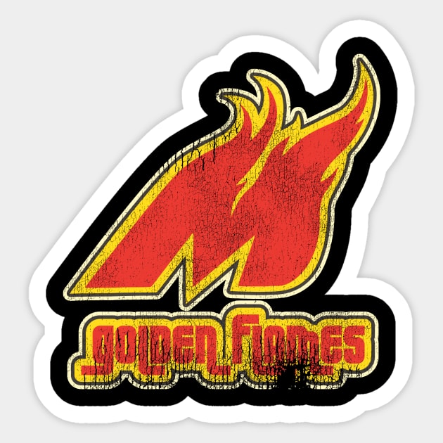 Defunct Moncton Golden Flames Hockey Team Sticker by Defunctland